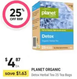 Healthy Life Planet organic detox herbal tea 25 tea bags offer