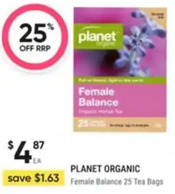 Healthy Life Planet organic Female Balance 25 Tea Bags offer
