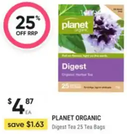Healthy Life Planet organic Digest Tea 25 Tea Bags offer