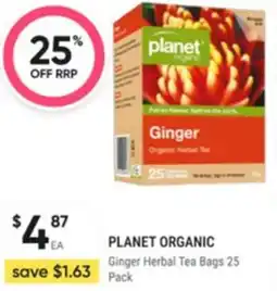 Healthy Life Planet organic Ginger Herbal Tea Bags offer