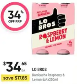 Healthy Life Lo bros Kombucha Raspberry & Lemon offer