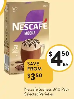 Foodworks Nescafé Sachets Selected Varieties offer