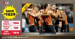 Harvey Norman LG 65" OLED evo Smart TV offer