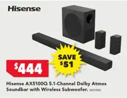 Harvey Norman Hisense 5.1-Channel Dolby Atmos Soundbar offer