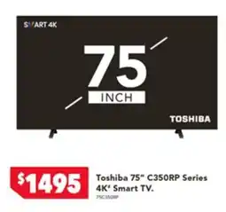 Harvey Norman Toshiba 75" Series 4K Smart TV offer