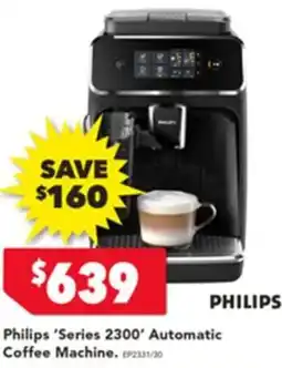 Harvey Norman Philips 'Series 2300' Automatic Coffee Machine offer