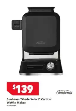 Harvey Norman Sunbeam 'Shade Select' Vertical Waffle Maker offer