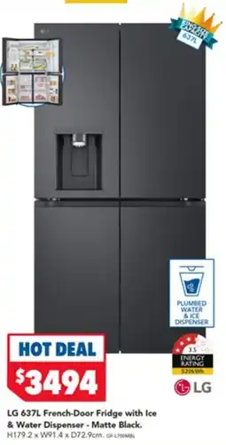 Harvey Norman LG French-Door Fridge with Ice & Water Dispenser offer