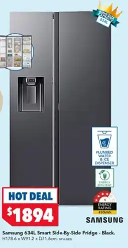 Harvey Norman Samsung Smart Side-By-Side Fridge offer