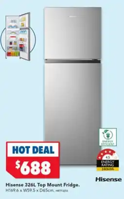 Harvey Norman Hisense Top Mount Fridge offer