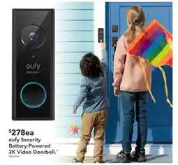 Harvey Norman Security Battery-Powered 2K Video Doorbell offer