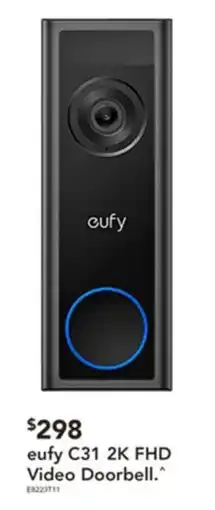 Harvey Norman C31 2K FHD Video Doorbell offer