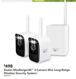 Harvey Norman Swann MaxRanger4K 2-Camera Mini Long-Range Wireless Security System offer