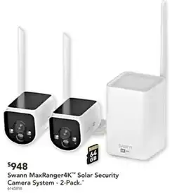 Harvey Norman Swann MaxRanger4K Solar Security Camera System offer