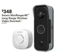Harvey Norman Swann MaxRanger4K Long Range Wireless Video Doorbell offer