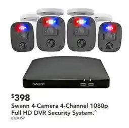 Harvey Norman Swann 4-Camera 4-Channel 1080p Full HD DVR Security System offer