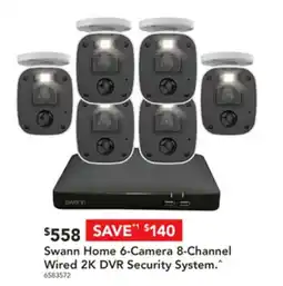 Harvey Norman Swann Home 6-Camera 8-Channel Wired 2K DVR Security System offer