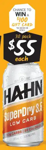 Cellarbrations HAHN SuperDry 3.5 offer