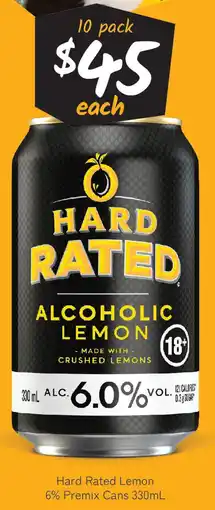 Cellarbrations Hard Rated Lemon 6% Premix Cans offer