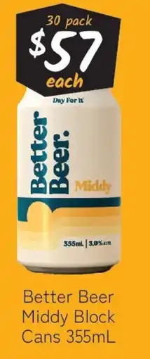 Cellarbrations Better Beer Middy Block Cans offer