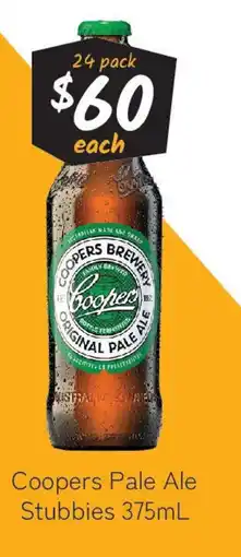 Cellarbrations Coopers Pale Ale Stubbies offer