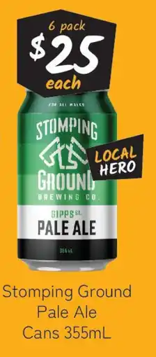 Cellarbrations Stomping Ground Pale Ale Cans offer