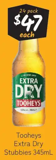 Cellarbrations Tooheys Extra Dry offer