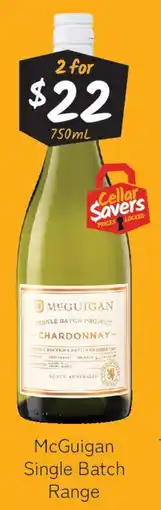 Cellarbrations McGuigan Single Batch Range offer
