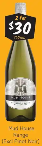 Cellarbrations Mud House Range (Excl Pinot Noir) offer