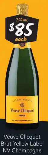 Cellarbrations Veuve Clicquot Brut Yellow Label NV Champagne offer