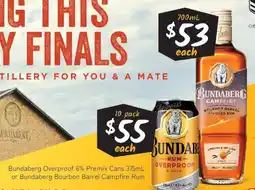 Cellarbrations Bundaberg Bourbon Barrel Campfire Rum offer
