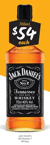 Cellarbrations Jack Daniel's Old Number 7 Whiskey offer