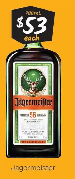 Cellarbrations Jagermeister offer