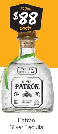 Cellarbrations Patrón Silver Tequila offer