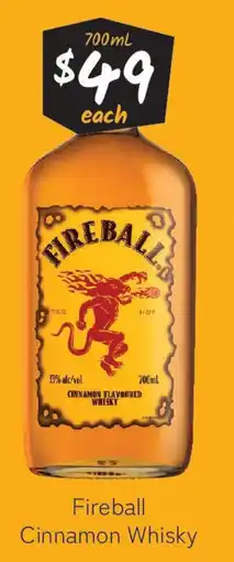 Cellarbrations Fireball Cinnamon Whisky offer