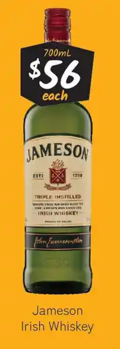 Cellarbrations Jameson Irish Whiskey offer