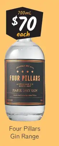 Cellarbrations Four Pillars Gin Range offer