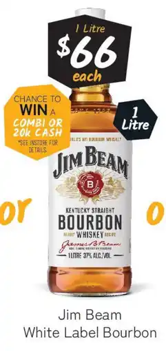 Cellarbrations Jim Beam White Label Bourbon offer