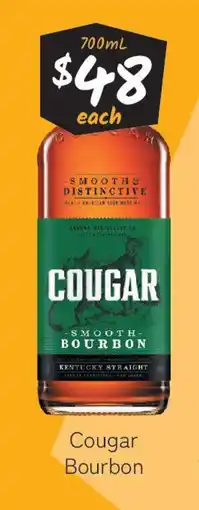 Cellarbrations Cougar Bourbon offer