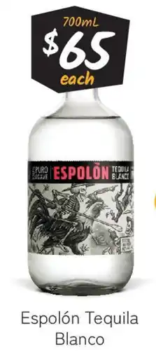 Cellarbrations Espolón Tequila Blanco offer