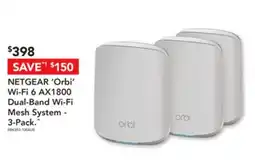 Harvey Norman NETGEAR ‘Orbi’ Wi-Fi 6 Dual-Band Wi-Fi Mesh System offer