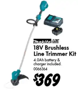 Bunnings 18V Brushless Line Trimmer Kit offer