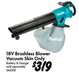 Bunnings 18V Brushless Blower Vacuum Skin Only offer