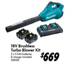 Bunnings 18V Brushless Turbo Blower Kit offer