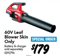 Bunnings 60V Leaf Blower Skin Only offer