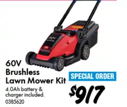 Bunnings 60V Brushless Lawn Mower Kit offer