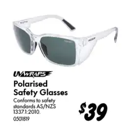 Bunnings Polarised Safety Glasses offer