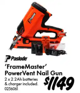 Bunnings 'FrameMaster' PowerVent Nail Gun offer