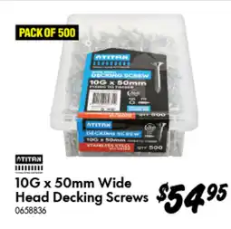 Bunnings Wide Head Decking Screws offer