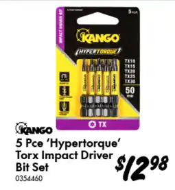 Bunnings 'Hypertorque' Torx Impact Driver Bit Set offer